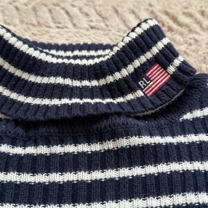 Ralph Lauren Vintage American flag striped navy blue sweater Americana preppy